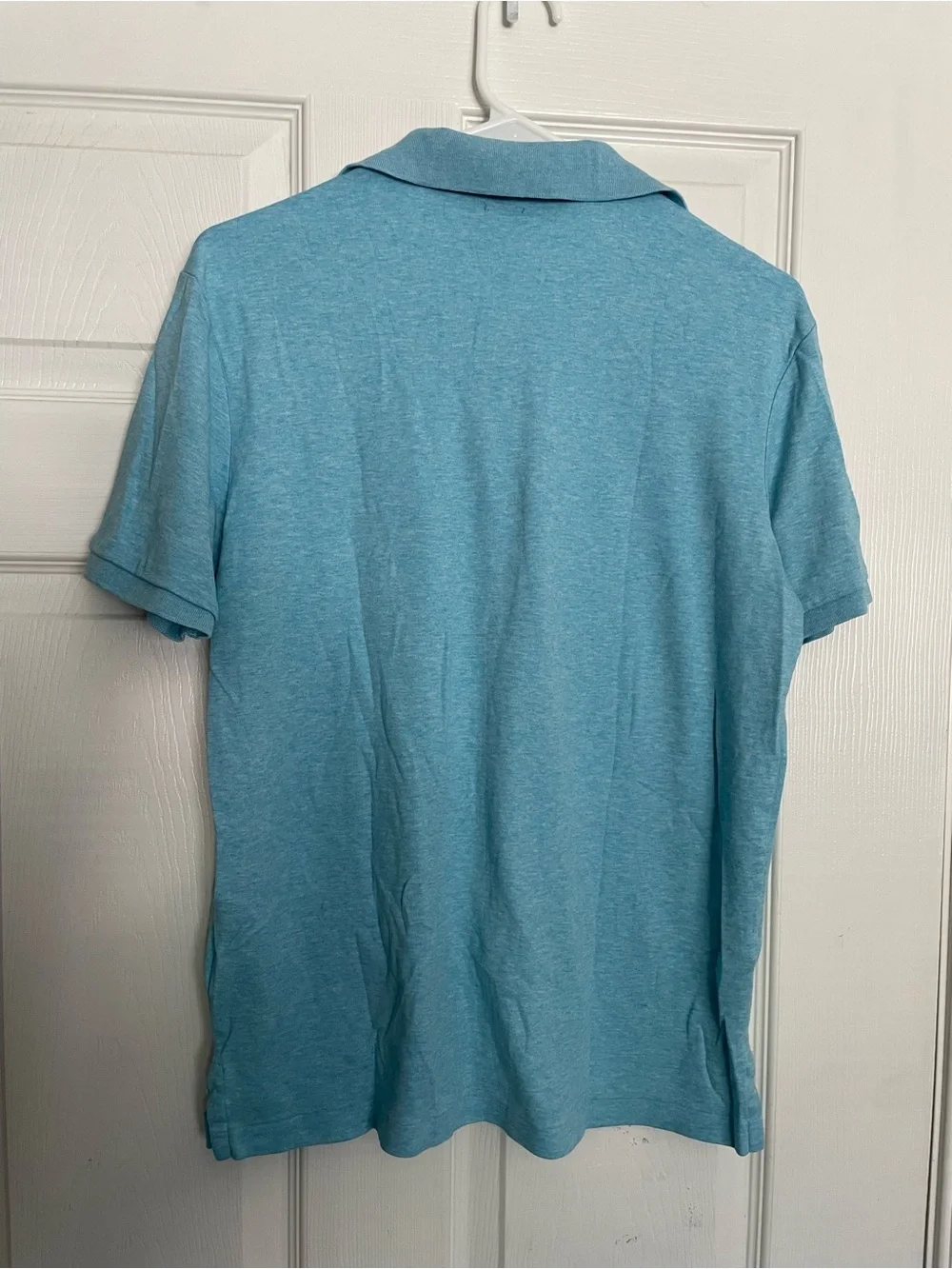 Polo by Ralph Lauren 100% Cotton Men’s size Small Light Blue Polo w Yellow Logo